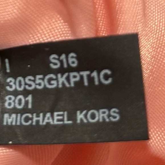 Michael Michael Kors Kempton Medium Nylon Tote With Leather Trim in Red/Khaki! - Picture 9 of 13